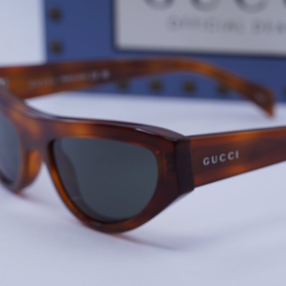Gucci GG1919S 004 Cat Eye Sunglasses - Blonde Havana/Grey